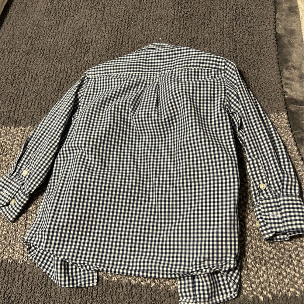 Crewcuts Gingham Button Down Shirt with Classic Collar - Picture 2 of 3